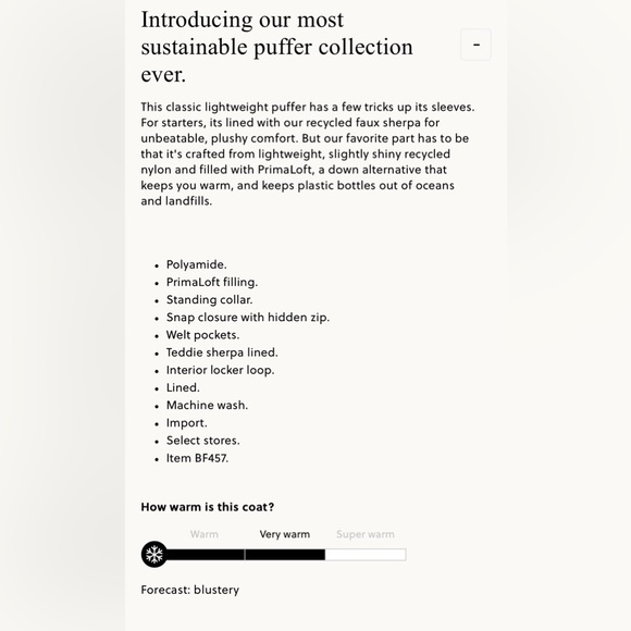 NWT J.Crew Sherpa lined puffer jacket with primaloft - Picture 6 of 6